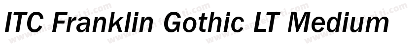 ITC Franklin Gothic LT Medium Italic字体转换